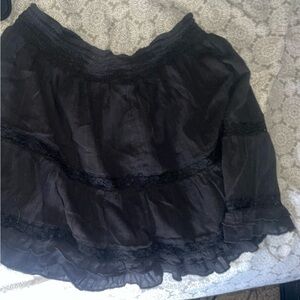 Black Ruffled Skirt